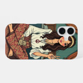 Coque iPhone 16 Poulette Hippie (Verso Horizontal)