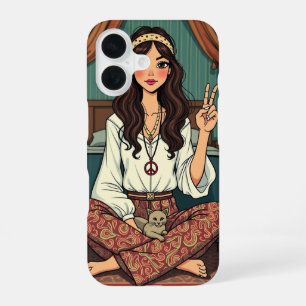 Coque iPhone 16 Poulette Hippie