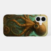 Coque iPhone 16 Poulpe Steampunk (Verso Horizontal)