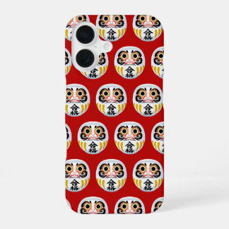 Coque iPhone 16 Poupée Daruma (charme traditionnel japonais de bon