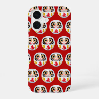 Coque iPhone 16 Poupée Daruma (charme traditionnel japonais de bon