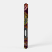Coque iPhone 16 Pourpre Vert Paisley (Côté droit)