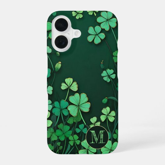 Coque iPhone 16 Prairie de trèfle sur mesure (Verso)