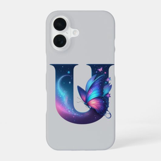Coque iPhone 16 Première initiale (Verso)