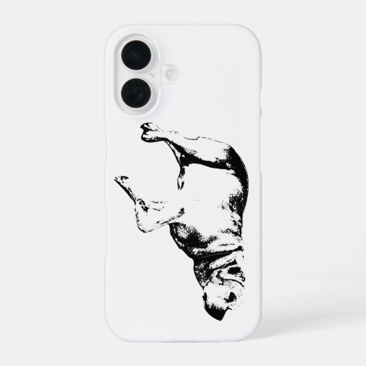 Coque iPhone 16 Présence minimale de la taille (Verso)