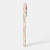 Coque iPhone 16 Pretty Pink Cream Roses Floral (Côté droit)