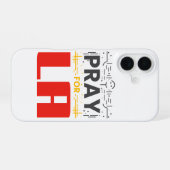 Coque iPhone 16 Priez pour LA (Verso Horizontal)
