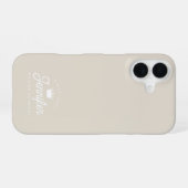 Coque iPhone 16 Princesse Pilates Beige Tendance Chic (Verso Horizontal)