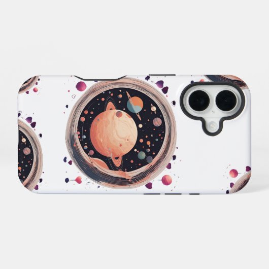 Coque iPhone 16 💖 🌠 "Pris dans ton orbite" (Verso Horizontal)