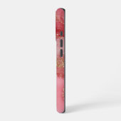 Coque iPhone 16 Pro A luxurious pink marble background (Côté gauche)