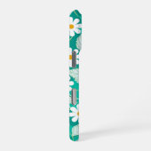 Coque iPhone 16 Pro A seamless floral pattern features white daisies (Côté droit)