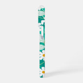 Coque iPhone 16 Pro A seamless floral pattern features white daisies (Côté gauche)