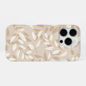 Coque iPhone 16 Pro A seamless pattern featuring stylized leaves (Verso Horizontal)
