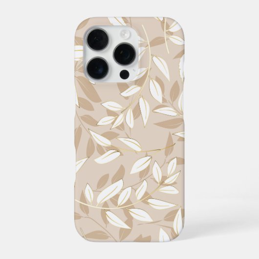 Coque iPhone 16 Pro A seamless pattern featuring stylized leaves (Verso)