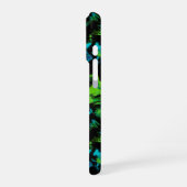 Coque iPhone 16 Pro Abstrait noir et vert (Côté gauche)