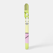 Coque iPhone 16 Pro Abstrait patchwork rose et vert citron (Côté gauche)