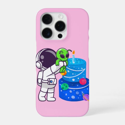 Coque iPhone 16 Pro Alien d'anniversaire (Verso)