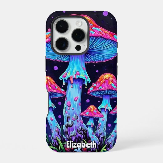 Coque iPhone 16 Pro Amas de champignons cosmiques (Verso)