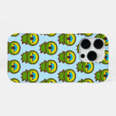 Coque iPhone 16 Pro Amazone à front bleu (Verso Horizontal)