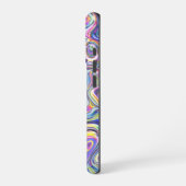Coque iPhone 16 Pro Amethyst Multicolor Amoeba Motif (Côté gauche)