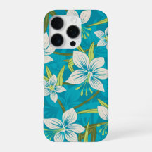 Anaina Hou Hawaiian Tropical Floral Turquoise