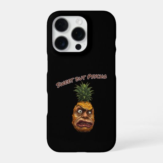 Coque iPhone 16 Pro Ananas doux mais psychopathe (Verso)