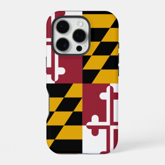 Coque iPhone 16 Pro Apple iPhone 16 Pro Coque-Mate, drapeau du Marylan (Verso)