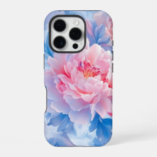 Coque iPhone 16 Pro Aquarelle Abstraite florissante Peony