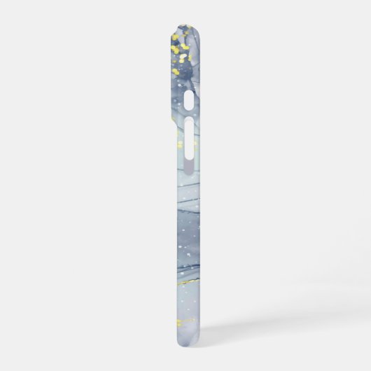 Coque iPhone 16 Pro Aquarelle Parties scintillant or Indicolite person (Côté gauche)