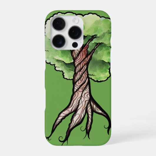 Coque iPhone 16 Pro Arbre aquarelle (Verso)