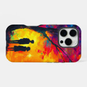 Coque iPhone 16 Pro Arbre coloré d'amour (Verso Horizontal)