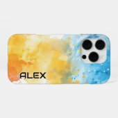 Coque iPhone 16 Pro Art abstrait à l'aquarelle (Verso Horizontal)