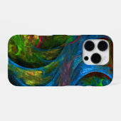 Coque iPhone 16 Pro Art abstrait Genesis Blue (Verso Horizontal)