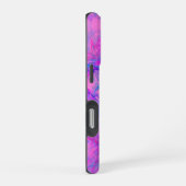 Coque iPhone 16 Pro art abstrait rose et bleu (Côté droit)