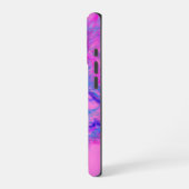 Coque iPhone 16 Pro art abstrait rose et bleu (Côté gauche)
