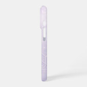 Coque iPhone 16 Pro Art AI lilas pâle et gris perle (Côté gauche)
