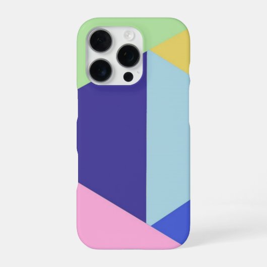 Coque iPhone 16 Pro art géométrique multicolore (Verso)