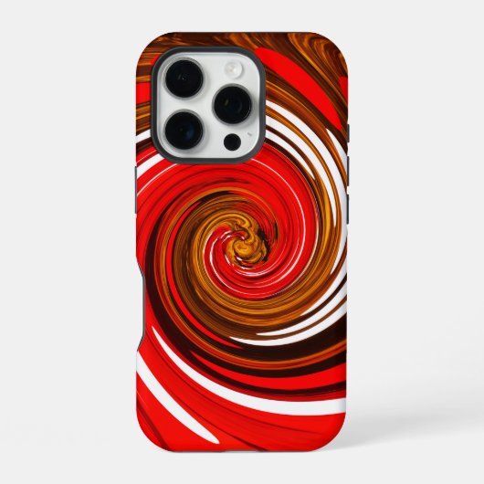 Coque iPhone 16 Pro Art mixte rouge (Verso)