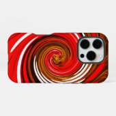 Coque iPhone 16 Pro Art mixte rouge (Verso Horizontal)