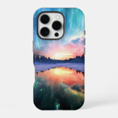 Coque iPhone 16 Pro Aurora Borealis, Northern Lights, (Verso)