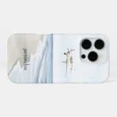 Coque iPhone 16 Pro Avions Bleus Blancs (Verso Horizontal)