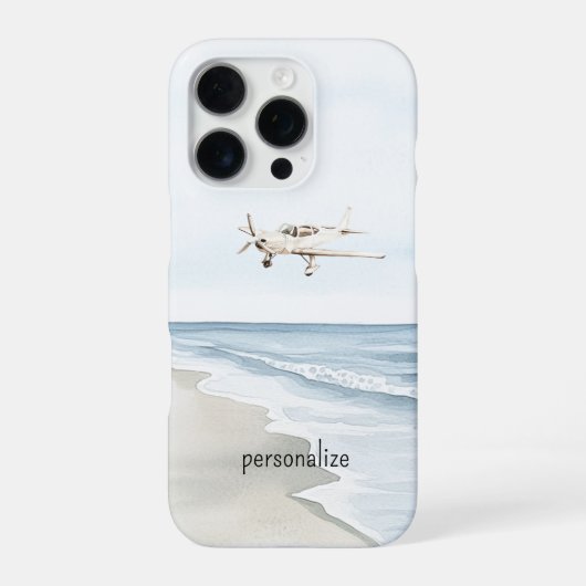 Coque iPhone 16 Pro Avions Bleus Blancs (Verso)