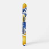 Coque iPhone 16 Pro Azulejo Lemons Feuilles bleus (Côté droit)