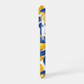 Coque iPhone 16 Pro Azulejo Lemons Feuilles bleus (Côté gauche)