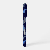 Coque iPhone 16 Pro baleines en bleu (Côté droit)