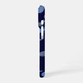 Coque iPhone 16 Pro baleines en bleu (Côté gauche)