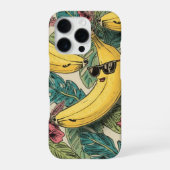 Coque iPhone 16 Pro Banana Groove | Funky Dancing Banana Retro Cartoon (Verso)