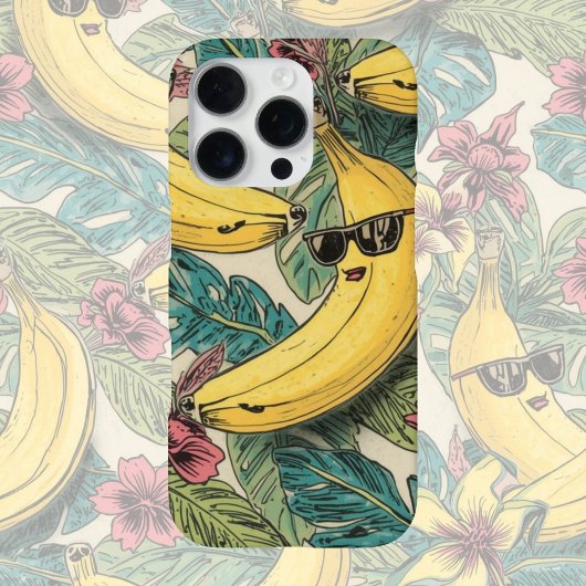 Coque iPhone 16 Pro Banana Groove | Funky Dancing Banana Retro Cartoon