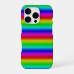 Coque iPhone 16 Pro Bandes Arc-en-ciel - Motif