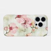 Coque iPhone 16 Pro Belles Orchidées Roses (Verso Horizontal)